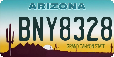 AZ license plate BNY8328