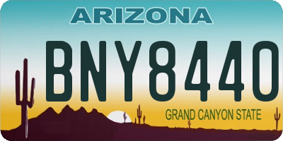 AZ license plate BNY8440