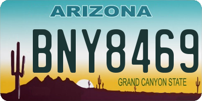 AZ license plate BNY8469