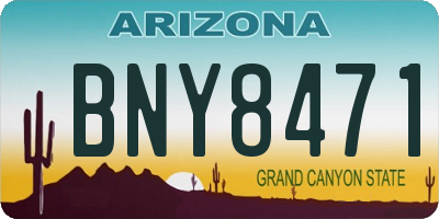AZ license plate BNY8471