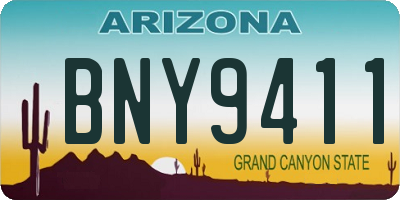AZ license plate BNY9411