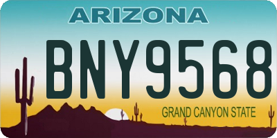 AZ license plate BNY9568