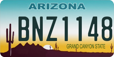 AZ license plate BNZ1148