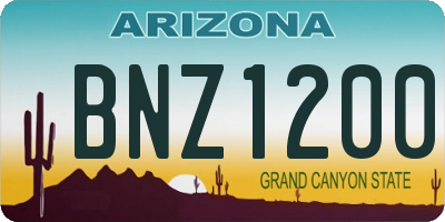 AZ license plate BNZ1200