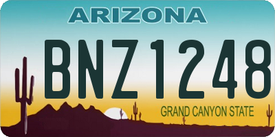AZ license plate BNZ1248