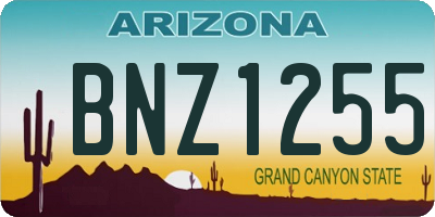 AZ license plate BNZ1255