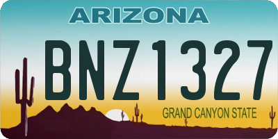 AZ license plate BNZ1327
