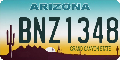 AZ license plate BNZ1348