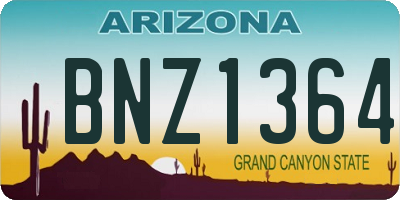AZ license plate BNZ1364