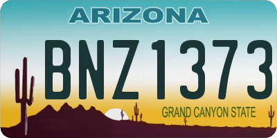 AZ license plate BNZ1373