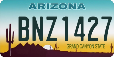 AZ license plate BNZ1427