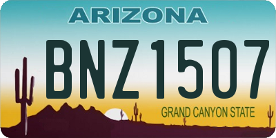AZ license plate BNZ1507