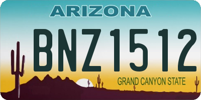 AZ license plate BNZ1512