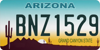 AZ license plate BNZ1529