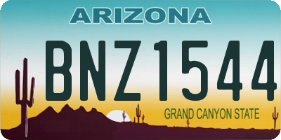 AZ license plate BNZ1544