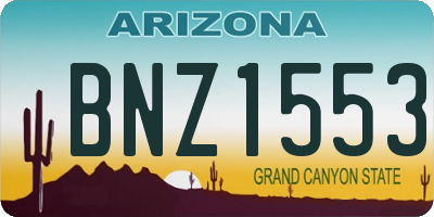 AZ license plate BNZ1553