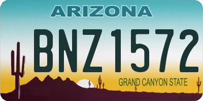 AZ license plate BNZ1572
