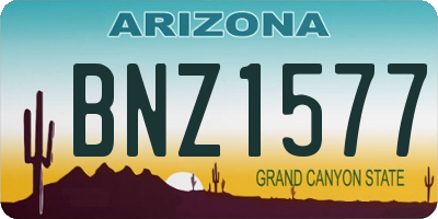 AZ license plate BNZ1577