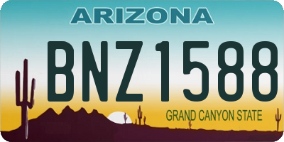 AZ license plate BNZ1588