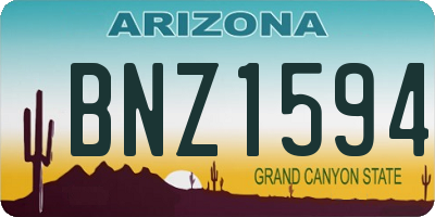 AZ license plate BNZ1594