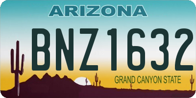 AZ license plate BNZ1632