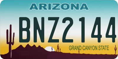AZ license plate BNZ2144