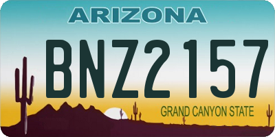 AZ license plate BNZ2157