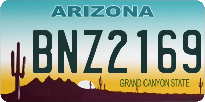 AZ license plate BNZ2169