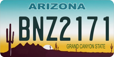 AZ license plate BNZ2171
