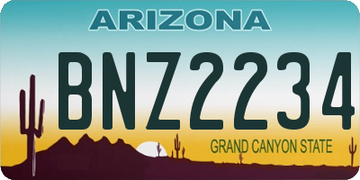 AZ license plate BNZ2234