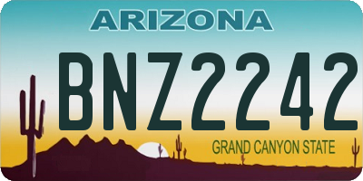 AZ license plate BNZ2242