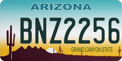 AZ license plate BNZ2256