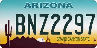 AZ license plate BNZ2297