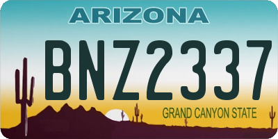 AZ license plate BNZ2337