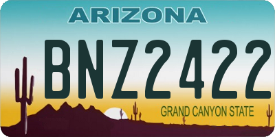 AZ license plate BNZ2422