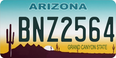 AZ license plate BNZ2564