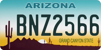 AZ license plate BNZ2566