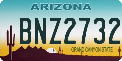 AZ license plate BNZ2732