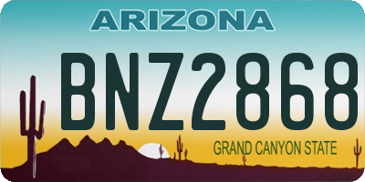 AZ license plate BNZ2868