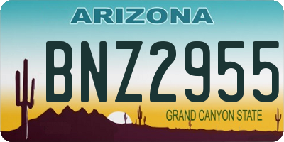 AZ license plate BNZ2955