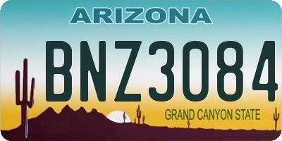 AZ license plate BNZ3084