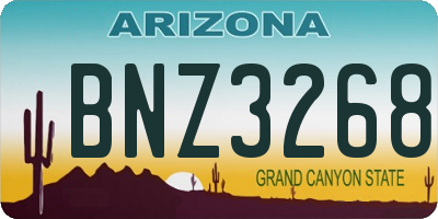 AZ license plate BNZ3268