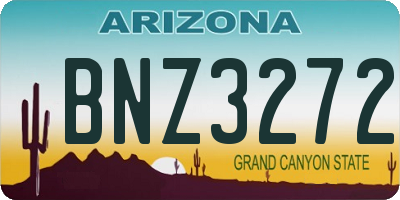AZ license plate BNZ3272