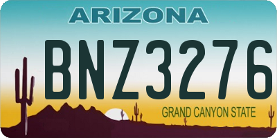 AZ license plate BNZ3276