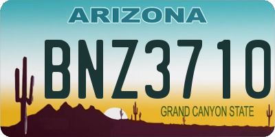 AZ license plate BNZ3710