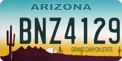 AZ license plate BNZ4129
