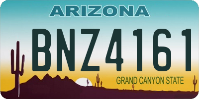AZ license plate BNZ4161
