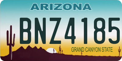 AZ license plate BNZ4185