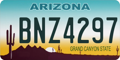 AZ license plate BNZ4297