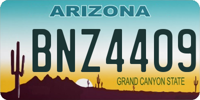 AZ license plate BNZ4409